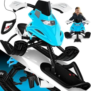 Kesser KESSER® Lenkschlitten mit 2 Fußbremsen Automatisches Zugseil Federung Kufenlenkung Bob Kinderschlitten Rodel Schlitten Skiboblenkschlitten