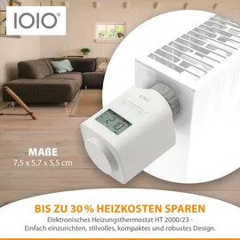 IOIO HT 2000 Elektronisches Heizkörperthermostat 4 Stück programmierbar