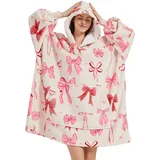 Lanqinglv Kuscheldecke mit Ärmeln,Sherpa Decke Hoodie Sweatshirt Oversized,Einheitsgröße Kapuzenpullover für Damen Herren,Flauschige Flanell Fleece TV-Decke mit Ärmel,Tragbar Ganzkörperdecke