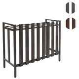 Mendler Verkleidung für Klimaanlage/Wärmepumpe HWC-K58 Abdeckung Schutzgitter Pflanzenregal Metall 80x90x39cm braun