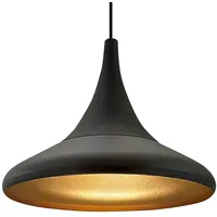 Bamyum Paladin Pendelleuchte Ø35cm, Metall Hängelampe, Schwarz Lampe