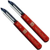 Marsvogel Kartoffelschälmesser 2er Pack Holzgriff 2-schneidig