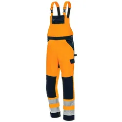 AS Arbeitsschutz Nitras Motion Tex VIZ lange Warnschutz Latzhose | orange | Gr. 52