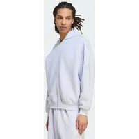 adidas SOFT LUX Full-Zip Hoodie Sweatshirt, Light Grey Heather