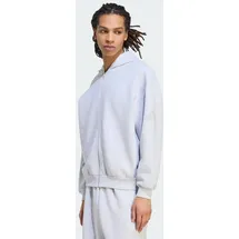 adidas SOFT LUX Full-Zip Hoodie Sweatshirt, Light Grey Heather