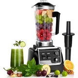 OKWISH Hochleistungsmixer,Profi Smoothie Maker 1600W 2L,für die Küche mit,Standmixer Profi Mixer Blender mit variabler Geschwindigkeit,32,000 U/m... - Schwarz