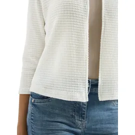 Cecil Offene 3/4-Arm Jacke im Ajour-Look Weiß L