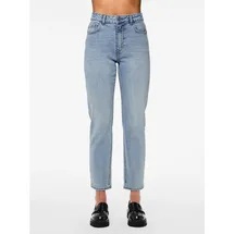 Pieces High-waist-Jeans »PCBELLA HW TAP ANK JEANS LB302 NOOS«, blau