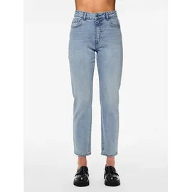 Pieces High-waist-Jeans »PCBELLA HW TAP ANK JEANS LB302 NOOS«, blau