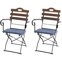 Mendler HWC-J40 Biergartenstuhl 58 x 58 x 105 cm blau 2 St.