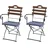 Mendler HWC-J40 Biergartenstuhl 58 x 58 x 105 cm blau 2 St.