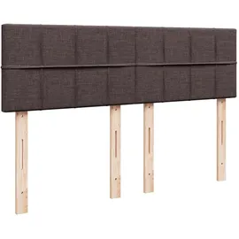 vidaXL Boxspringbett mit Matratze Dunkelbraun 140x200 cm Stoff
