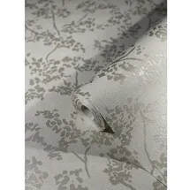 Schöner Wohnen Vliestapete, Blätter, Blumen, weiß/pearldust - weiss