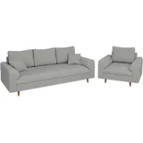 S-Style Couch Cord 3-Sitzer Grau