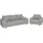 S-Style Couch Cord 3-Sitzer Grau