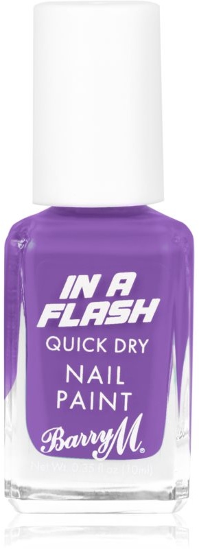 Barry M IN A FLASH schnelltrocknender Nagellack Farbton Patient Purple 10 ml