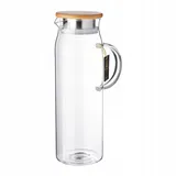 wilmax england Wilmax WL-888208/A Borosilikatglas Krug mit Bambusdeckel, 1500mL Kapazität