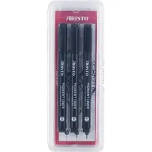 ARISTO Pigment Liner 3er-Set schwarz, Stärken 0.30.50.7 mm, 9003182235339 Aristo