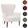 Mendler Lounge-Sessel HWC-K37 Bouclé 75 x 80 x 78 cm Weiß mit Kissen