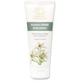 Florex Handcreme Edelweiß - Reichhaltige intensive Pflege bei trockenen strapazierten Händen mit Schafmilch ohne Palmöl 75 ml
