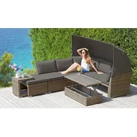 Konifera Gartenlounge-Set »Hawaii Premium« Set, 1x3erSofa, 2xSessel, 1xHocker, 1xBeistelltisch,
