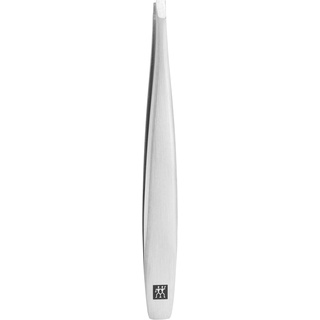 ZWILLING Pinzette Gerade (Zupfen von Augenbrauen, angeraute, kalibrierte Spitzen, Hypoallergen), Premium, Silber, 90 mm