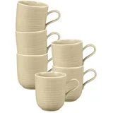 SELTMANN WEIDEN Terra Kaffeebecher 400 ml 6er Set - Sandbeige