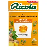 Bonbons Ricola Ingwer Orangenminze mit Schweizer Alpenkräutern ohne Zucker 50g