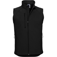 RUSSELL Softshell Gilet, black, XS