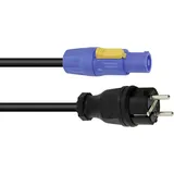 PSSO  H07RN-F Strom Anschlusskabel [1x Schutzkontakt-Stecker - 1x PowerCon-Stecker] 5.00 m Schwarz