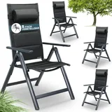 CASARIA Gartenstuhl Bern Premium 69 x 69 x 112,5 cm grau 4 St.