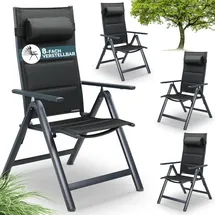 CASARIA Gartenstuhl Bern Premium 69 x 69 x 112,5 cm grau 4 St.