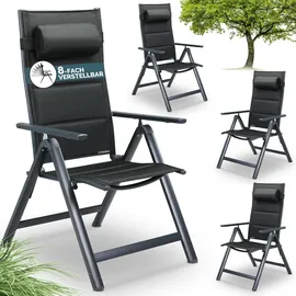 CASARIA Gartenstuhl Bern Premium 69 x 69 x 112,5 cm grau 4 St.