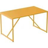 Oviala Rechteckiger Esstisch für 4 Personen aus gelbem Stahl