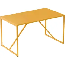 Oviala Rechteckiger Esstisch für 4 Personen aus gelbem Stahl