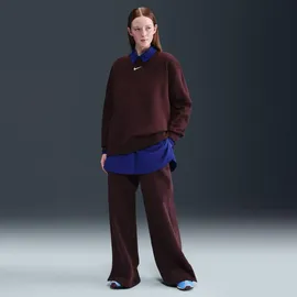 Nike Phoenix High-Waisted Wide-Leg Jogginghose Burgundy Crush/Sail M