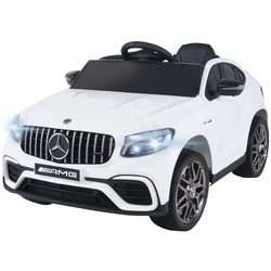 Kinder-Elektroauto Mercedes AMG GLC 63S Coupé, 4x4-Antrieb, Fernbedienung, 140 Watt, LED, EVA-Reifen (Weiß)