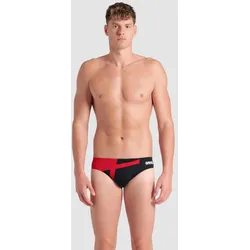 Badehose Slip Herren arena Diamond - Black-red - 3