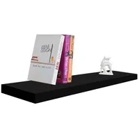 Hti-Living Wandregal 120 cm Altona Schwarz, Wandregal Bücherregal HTI-Living