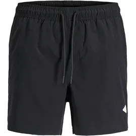 JACK & JONES Badeshorts JPSTMAUI TROPIC SOLID Schwarz XXL