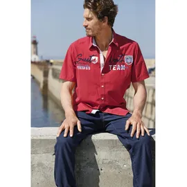 Jan Vanderstorm Kurzarmhemd rot 7XL