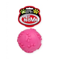 PET NOVA Hundespielzeug Kauspielzeug Ball mit Tone Minze Aroma 6cm rosa