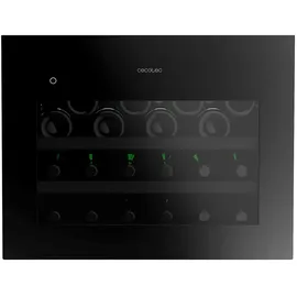 Cecotec Bolero GrandSommelier BI 28000 Touch Matt Black Compressor, 45x60 cm, für 28 Flaschen, 5-20 Grad einstellbar, Touch-Türöffnung, Kompressor, Holzregale, LED-Licht