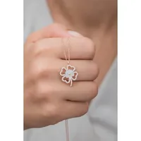 Pandora 15814 Damen-Halskette Vierblättriges Kleeblatt Silber Set