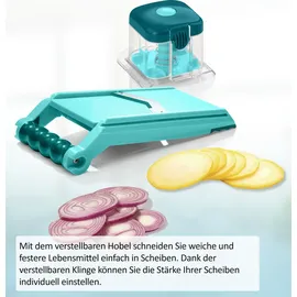 Genius Nicer Dicer Chef Professional Verstellbarer Gemüsehobel Set 2-tlg. - V-Klinge