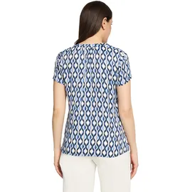 Betty Barclay Satinbluse mit Print Blau/Weiß 44