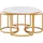 [en.casa] Couchtisch Christchurch 3er Set Marmoroptik, Weiß/Gold
