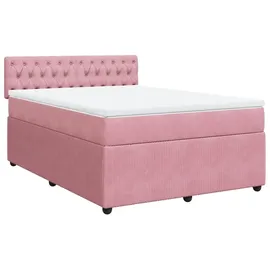 vidaXL Boxspringbett 140 x 200 cm Rosa