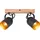 Brilliant Tronte 2-flammig gold/schwarz Holz/Metall
