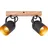 Brilliant Tronte 2-flammig gold/schwarz Holz/Metall